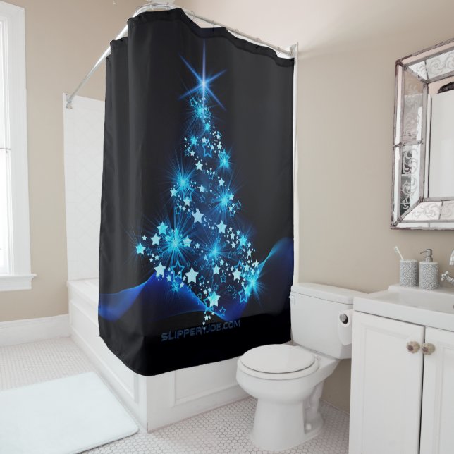 stylized Christmas tree SlipperyJoe glowing blue s (In Situ)