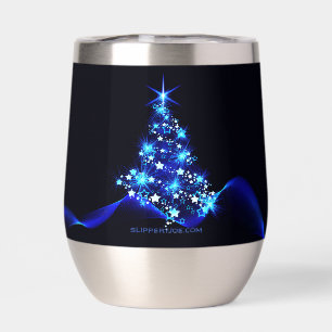stylized Christmas tree SlipperyJoe glowing blue s