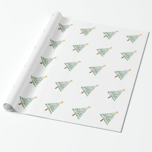 Stylized Christmas Tree Wrapping Paper