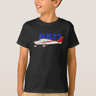 Stylized Cirrus SR22 Plane with Bold Typography T-Shirt