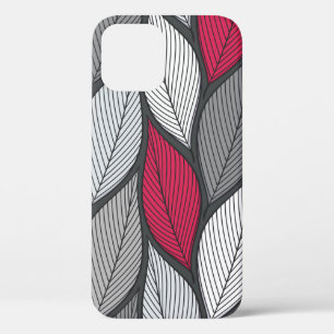 Stylized colourful leaves seamless pattern iPhone 12 case