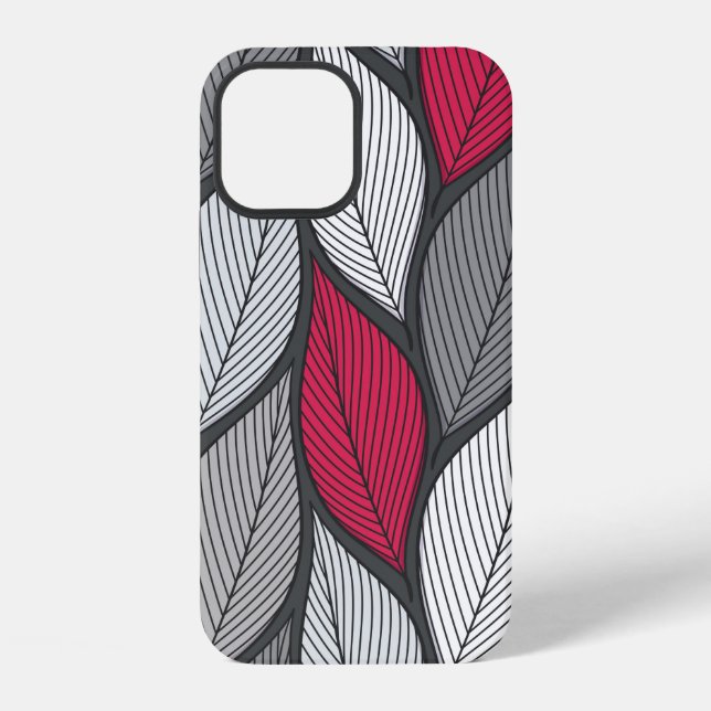 Stylized colourful leaves seamless pattern iPhone case (Back)