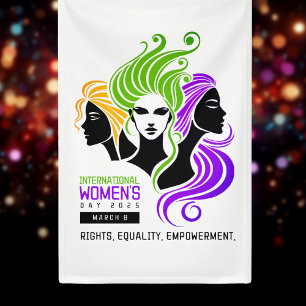 Stylized Colourful Trio of Women IWD 2025 Banner
