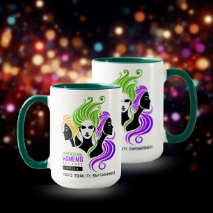 Stylized Colourful Trio of Women IWD 2025 Mug