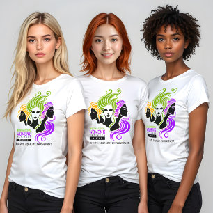 Stylized Colourful Trio of Women IWD 2025 T-Shirt