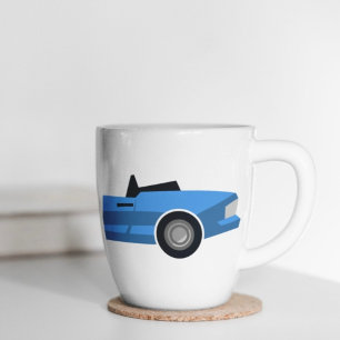 Stylized Convertible Sports Car with name Coffee Mug