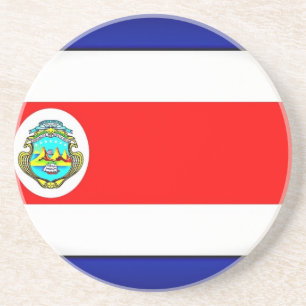 Stylized Costa Rica Flag Coaster