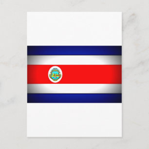 Stylized Costa Rica Flag Postcard