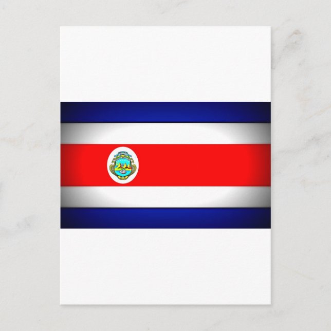 Stylized Costa Rica Flag Postcard (Front)