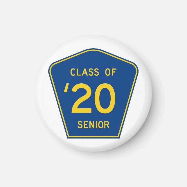 Stylized County Route sign | Class of 2020 Senior Magnet (Front)