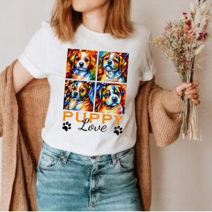 Stylized Cute Puppies T-Shirt