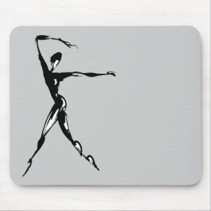 stylized dancing design mouse pad