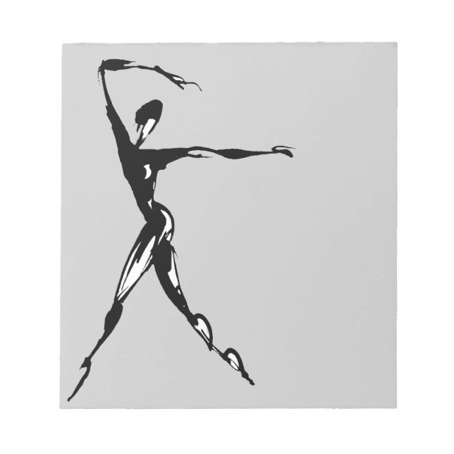 stylized dancing design notepad (Front)
