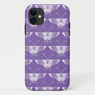 Stylized Deco butterfly  - dusty lilac iPhone 11 Case