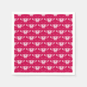 Stylized Deco butterfly - fuchsia pink Napkin