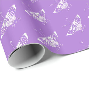 Stylized Deco butterfly  - lavender Wrapping Paper