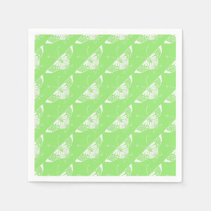 Stylized Deco butterfly - lime green Napkin