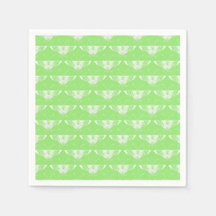 Stylized Deco butterfly - lime green Napkin
