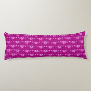 Stylized Deco butterfly - magenta and pink Body Pillow