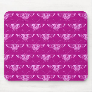 Stylized Deco butterfly  - magenta and pink Mouse Pad
