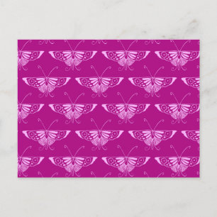 Stylized Deco butterfly - magenta and pink Postcard