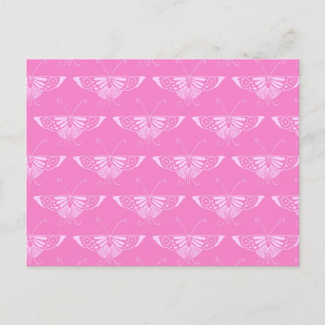 Stylized Deco butterfly  - orchid pink Postcard (Front)