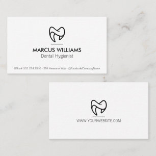Stylized Dental Logo Business Card