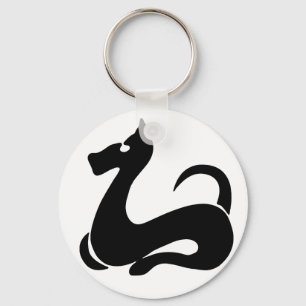 stylized dog keychain
