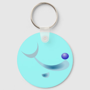 stylized dolphin keychain