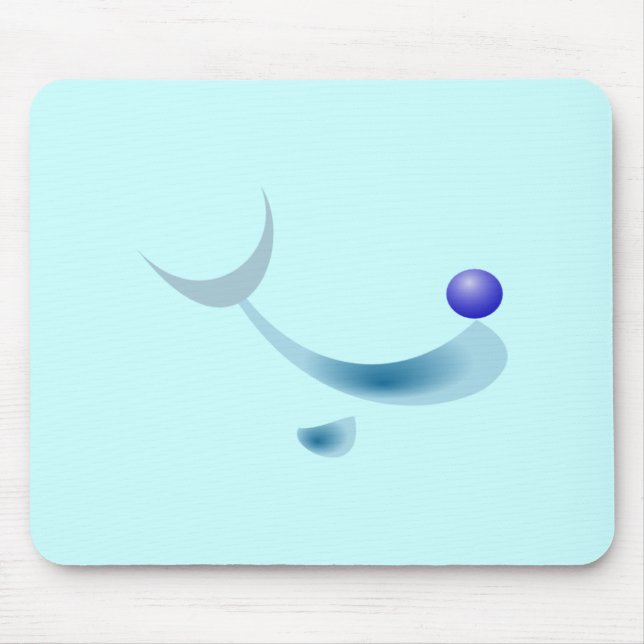stylized dolphin Mousepad (Front)