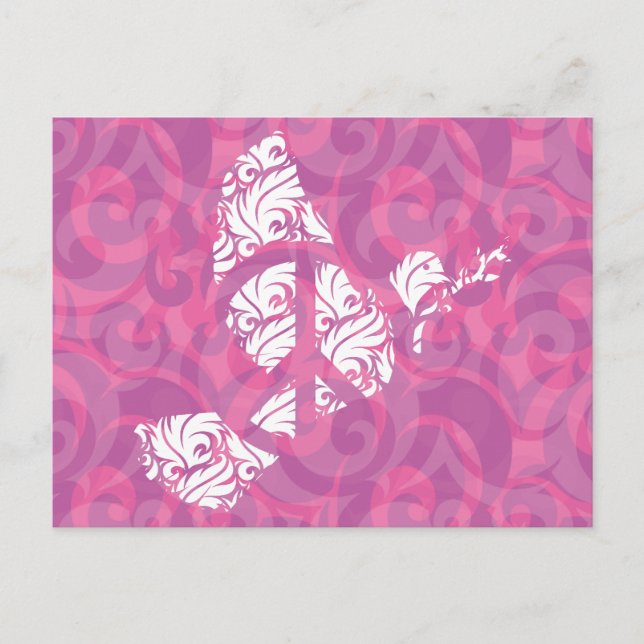 Stylized Dove of Peace Postcard (Front)