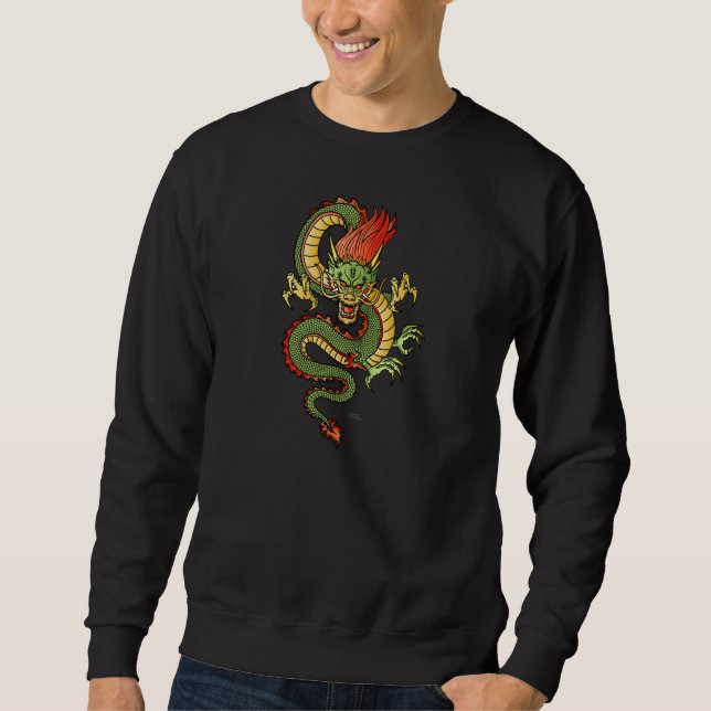 Stylized Dragon 09 Long Sleeve T Sweatshirt (Front)