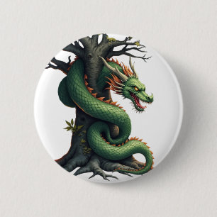  Stylized Dragon 2 Inch Round Button