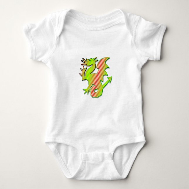 Stylized Dragon Baby Bodysuit (Front)
