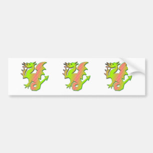 Stylized Dragon Bumper Sticker