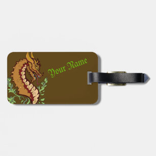 Stylized Dragon Luggage Tag