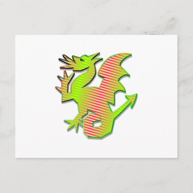 Stylized Dragon Postcard (Front)