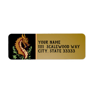 Stylized Dragon Return Address Label