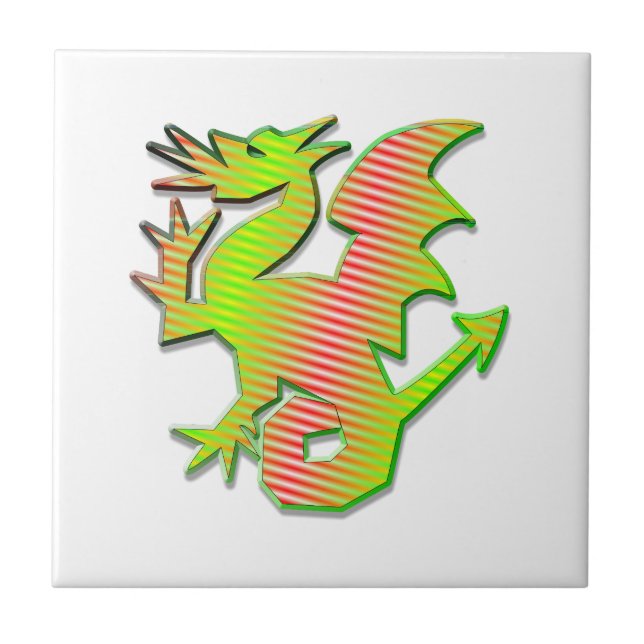 Stylized Dragon Tile (Front)