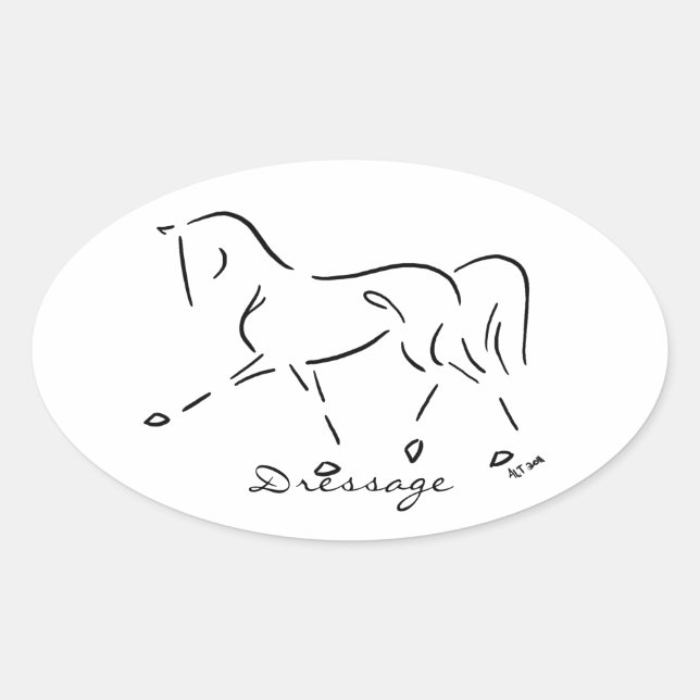 Stylized Dressage Sticker (Front)