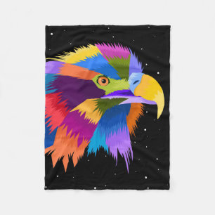 Stylized Eagle Pop Fleece Blanket