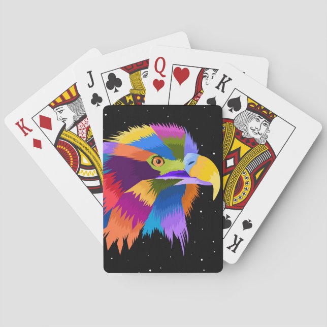 Stylized Eagle Pop Playing Cards (Back)