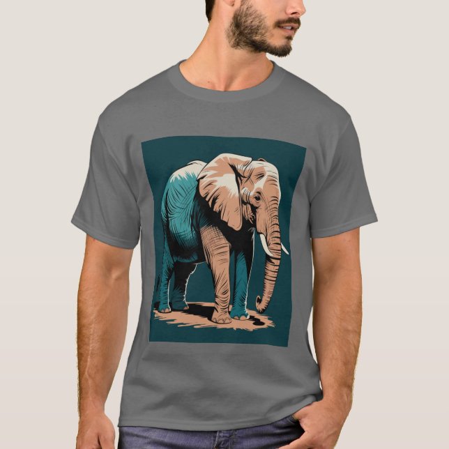 Stylized Elephant T-Shirt (Front)