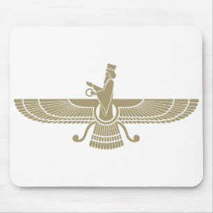 Stylized Faravahar Mouse Pad