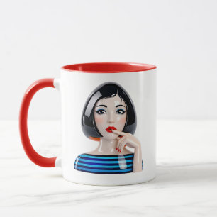  Stylized Female Portrait  Mug