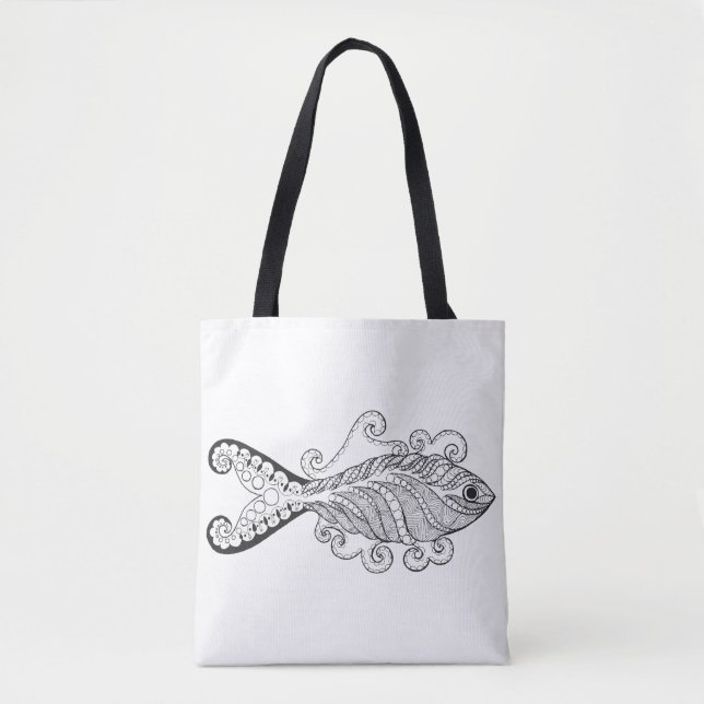 Stylized Fish 2 Tote Bag (Front)
