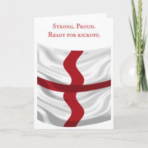 Stylized Flag Of England St George Cross Card