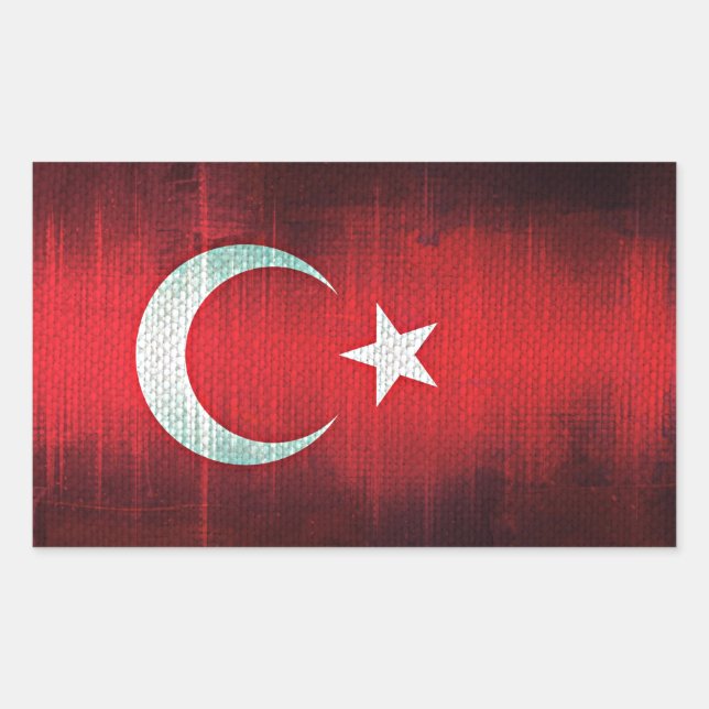 Stylized Flag of Turkey Sticker (Front)