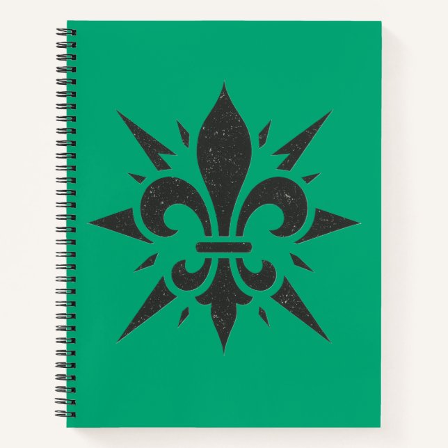 "Stylized Fleur-de-lis" Spiral Notebook (Front)