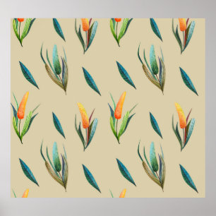 Stylized Floral Elegance: Endless Beauty. Poster